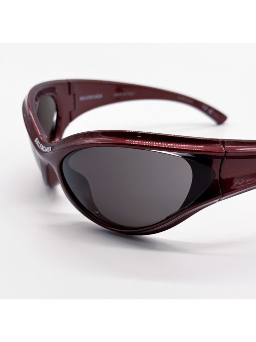 NEW BALENCIAGA BB0317S 002 SUNGLASSES BURGUNDY UNISEX EYEWEAR BALENCIAGA - Picture 6 of 9